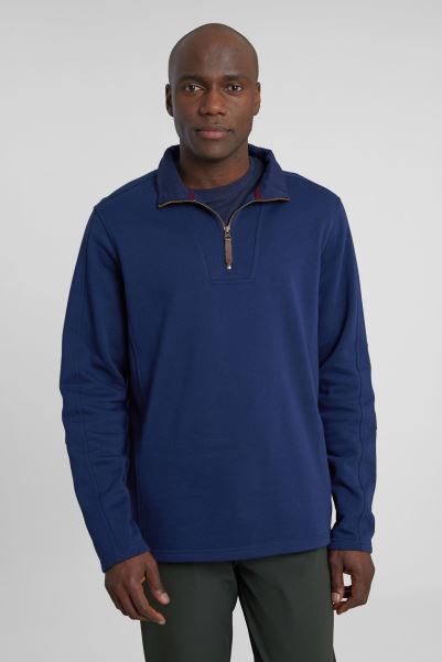 Navy Zeta Mens Zip Neck Top Mountain Warehouse Brand
