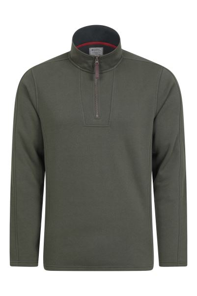 Mountain Warehouse Zeta Mens Zip Neck Top Khaki Collection