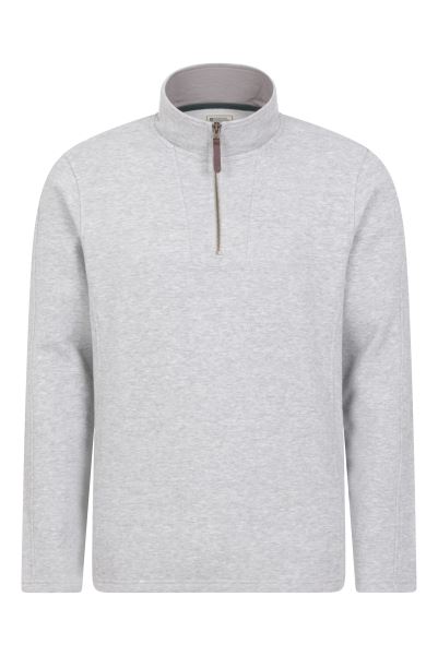 Brands Mountain Warehouse Light-Grey Zeta Mens Zip Neck Top