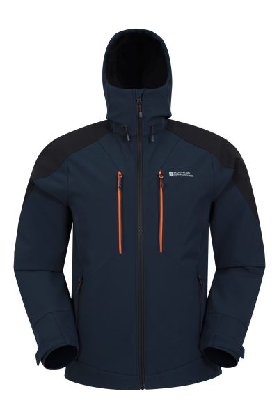 Navy Origin Recycled Radius Mens Softshell Jacket Mountain Warehouse