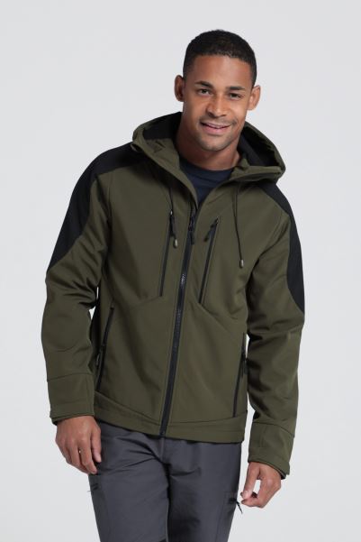 Recycled Radius Mens Softshell Jacket Brand Mountain Warehouse Dark-Khaki