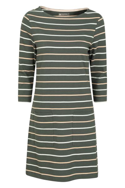 Lily Womens Organic Pocket Dress Khaki Origin Mountain Warehouse