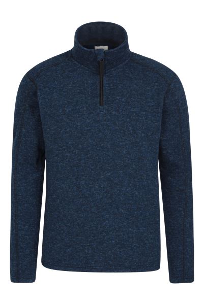 Navy Idris Mens Half-Zip Fleece Hot Mountain Warehouse