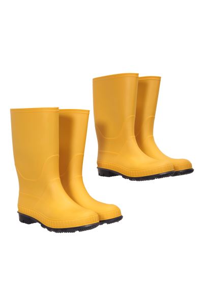 Mountain Warehouse Mustard Plain Kids Wellies - 2-Pack Collection