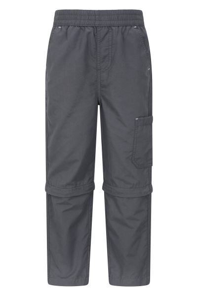 Original Mountain Warehouse Grey Explorer Kids Organic Zip-Off Trousers