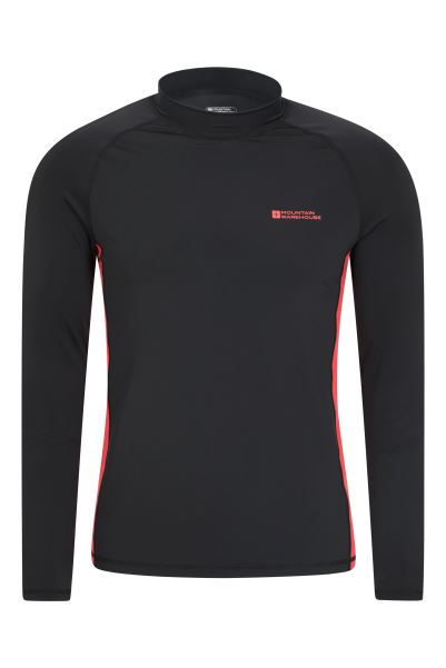 Mountain Warehouse Black Origins Mens Side Panel Rash Vest