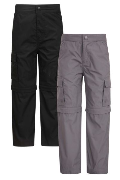 Brand Mountain Warehouse Mixed Active Kids Zip-Off Trousers 2-Pack