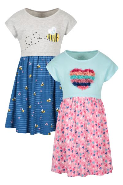 Mountain Warehouse Mixed Poppy Kids Organic Dress 2-Pack Brands
