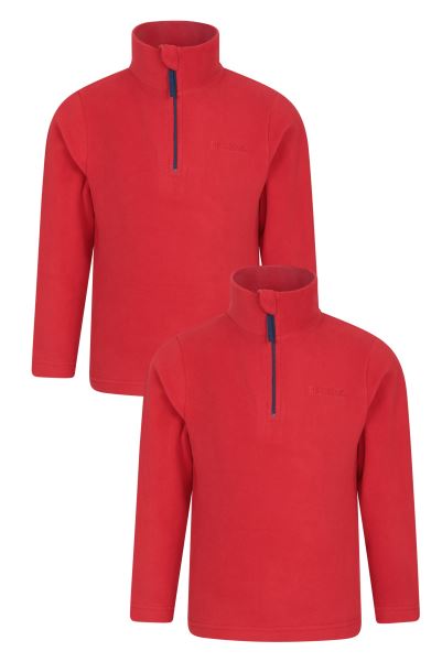 Brands Mountain Warehouse Camber Kids Fleece 2-Pack Red