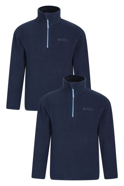 Navy Mountain Warehouse New Camber Kids Fleece 2-Pack