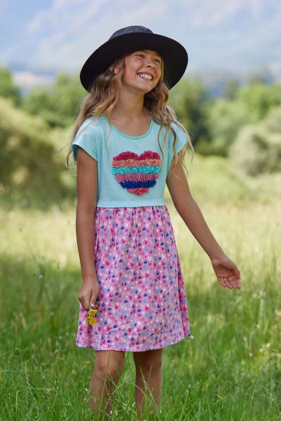 Collections Pink Poppy Organic Cotton Kids Dress Mountain Warehouse