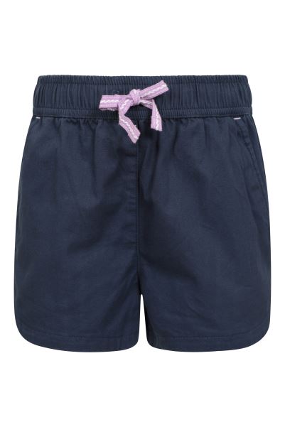 Navy Waterfall Girls Organic Shorts Collections Mountain Warehouse