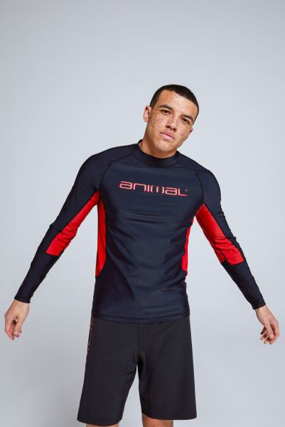 Red Mountain Warehouse New Animal Sonny Mens Recycled Rash Vest