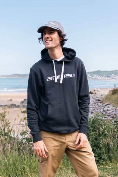 Black Brands Animal Driver Mens Organic Hoodie Mountain Warehouse