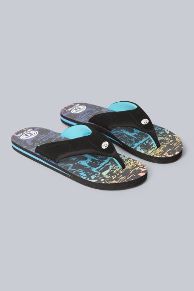 Light-Blue Fashion Animal Jekyl Mens Recycled Flip-Flops Mountain Warehouse