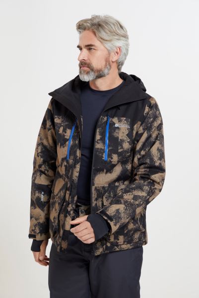 Drayton Mens Waterproof Ski Jacket Mountain Warehouse Collections Tan