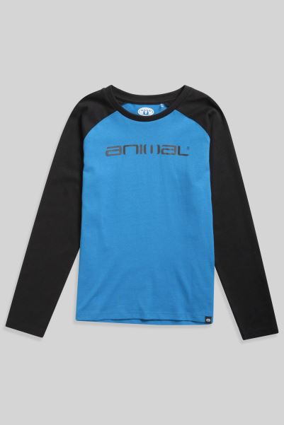 Mountain Warehouse Animal Brady Kids Organic T-Shirt Hot Blue