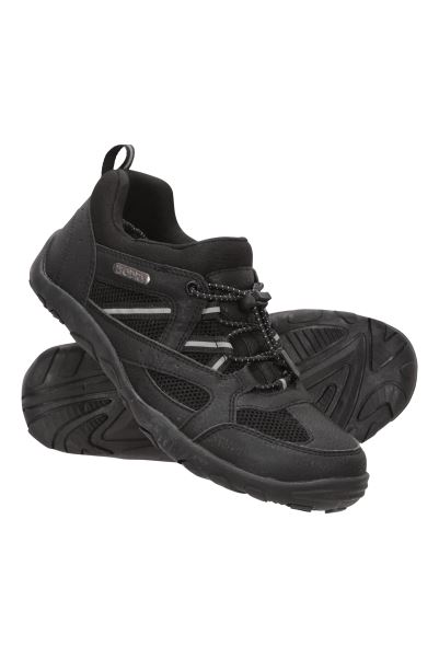 Black Collections Meander Kids Waterproof Walking Shoes Mountain Warehouse