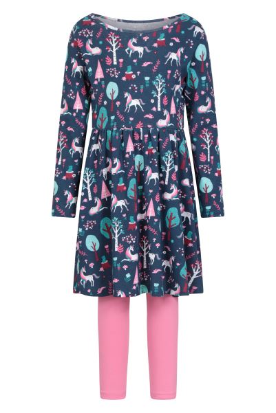 Mountain Warehouse Daisy Kids Organic Dress Set Navy Collections