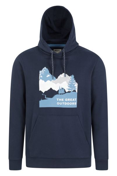 Great Outdoors Mens Hoodie Mountain Warehouse Navy Collection