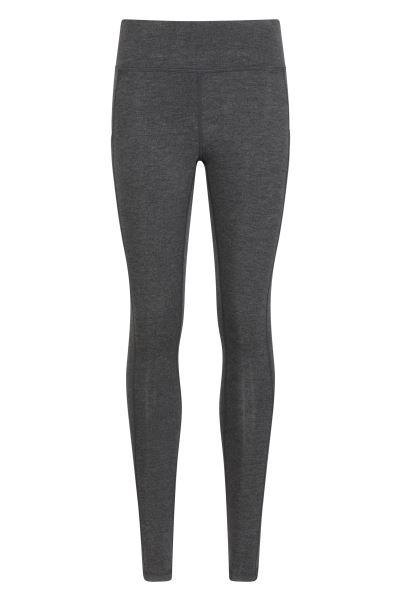 Bamboo Rich Womens High-Waist Leggings New Charcoal Mountain Warehouse