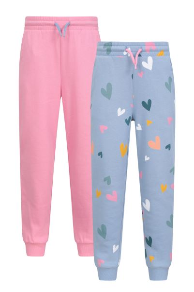 Mountain Warehouse Lilac Organic Cotton Kids Joggers - 2-Pack Hot