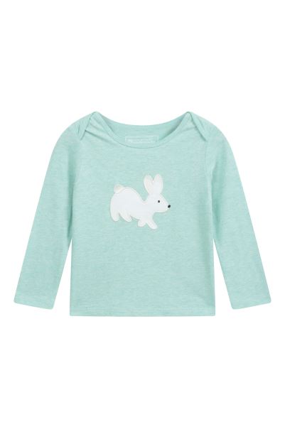 Mountain Warehouse Baby Long Sleeve Applique T-Shirt Green Original