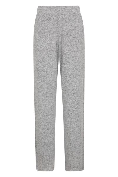 Mountain Warehouse Brand Womens Knitted Loungewear Wide Leg Pants Grey