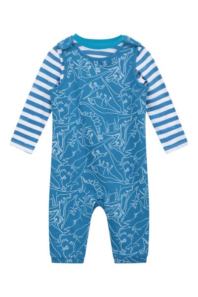Blue Mountain Warehouse Brand Baby Long Sleeve Dungaree Set
