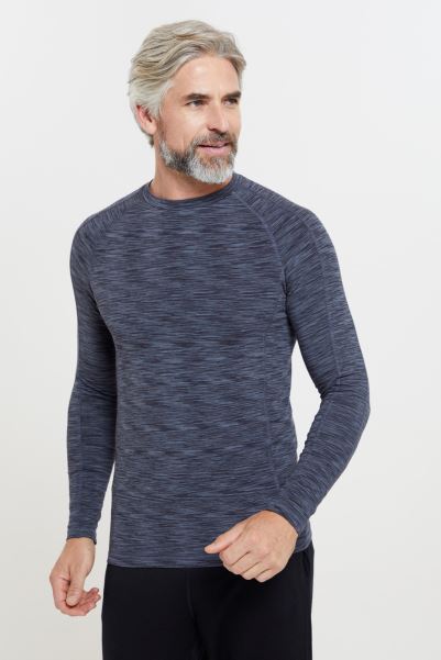 Mountain Warehouse Ascend Mens Bamboo Base Layer Top Hot Charcoal