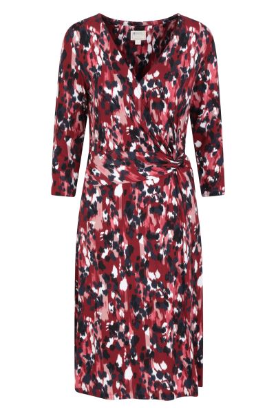 Mountain Warehouse Phoenix Womens Jersey Wrap Dress Red New