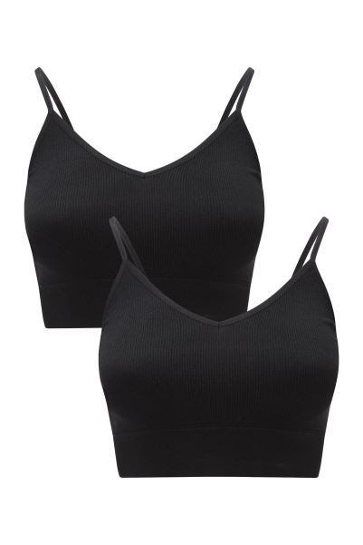 Seamless Womens Triangle Bra 2-Pack Mountain Warehouse Black Hot