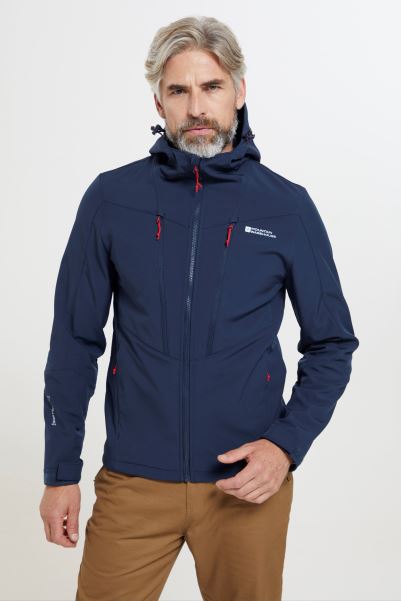Direction Mens Recycled Softshell Jacket Navy Brands Mountain Warehouse