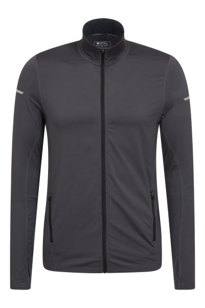 Mountain Warehouse Dark-Grey Vault Mens Recycled Full-Zip Top Best