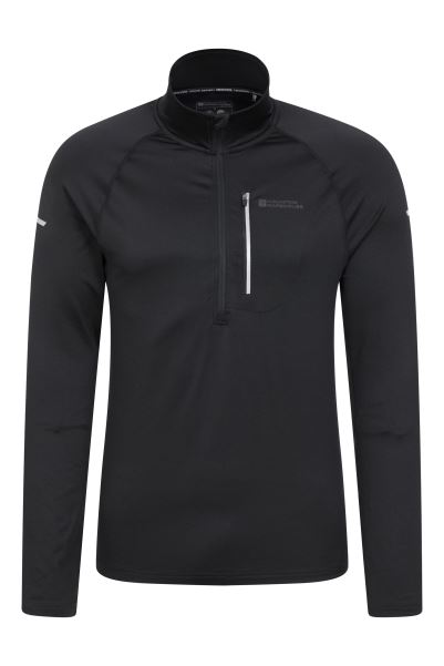 Brand Jet-Black Solo Mens Recycled Slim Fit Top Mountain Warehouse