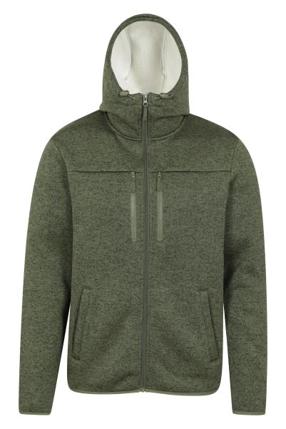 Brands Khaki Mountain Warehouse Dawlish Mens Fur Lined Hoodie