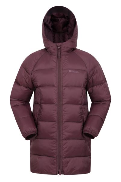 Collection Grape Mountain Warehouse Freya Kids Longline Padded Jacket