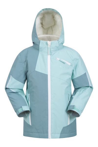 Mountain Warehouse Teal Sub Zero Kids Extreme Waterproof Ski Jacket Hot