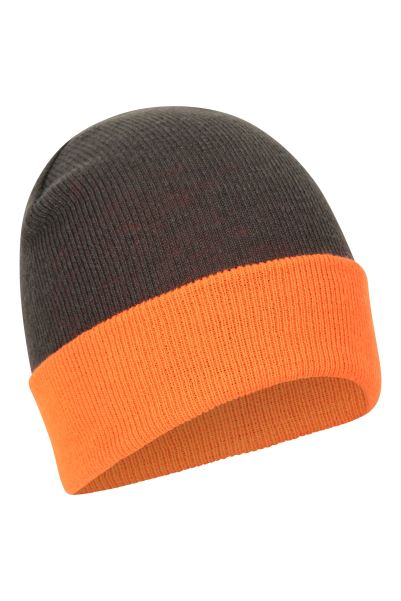 Mountain Warehouse Augusta Kids Recycled Reversible Beanie Orange New