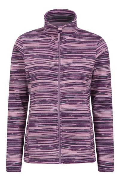 Origins Idris Womens Stripe Fleece Jacket Pink Mountain Warehouse
