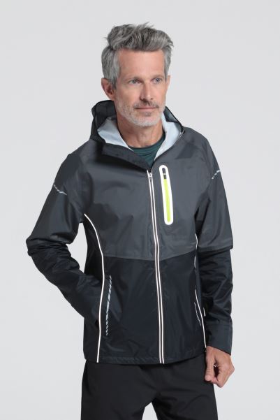 Fashion Accelerate Mens Waterproof Active Jacket Black Mountain Warehouse