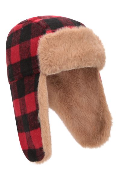 Red Mountain Warehouse Kids Gingham Trapper Hat Brands