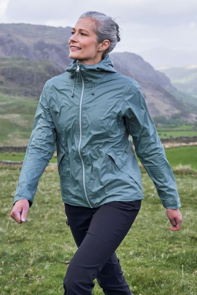 Light-Khaki Swerve Womens Waterproof Jacket Origin Mountain Warehouse