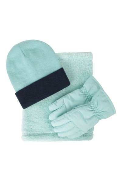 Origin Light-Teal Kids Winter Accessories Set Mountain Warehouse