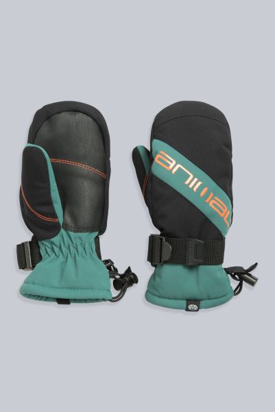 Mountain Warehouse Collections Black Animal Cosy Kids Snow Mittens