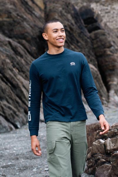 Mountain Warehouse Animal Tommy Mens Organic T-Shirt Navy Collection