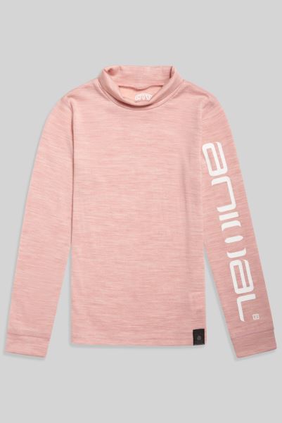 Mountain Warehouse Pale-Pink Collection Animal Wrap Up Kids Merino Top