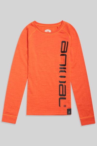 Orange Original Mountain Warehouse Animal Dynamic Kids Merino Top