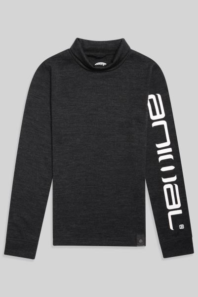 Mountain Warehouse Origin Animal Jax Kids Merino Top Black