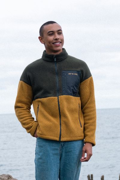 Khaki Brands Animal Eli Mens Recycled Fleece Mountain Warehouse